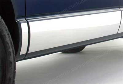 Chrome Rocker Panel Trim By-The-Piece. REAR BED FINN PC per Piece.