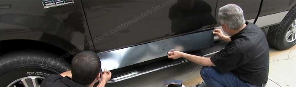 ABS Flexible Cut-to-Fit Rocker Panels Easy Peel and Stick Application