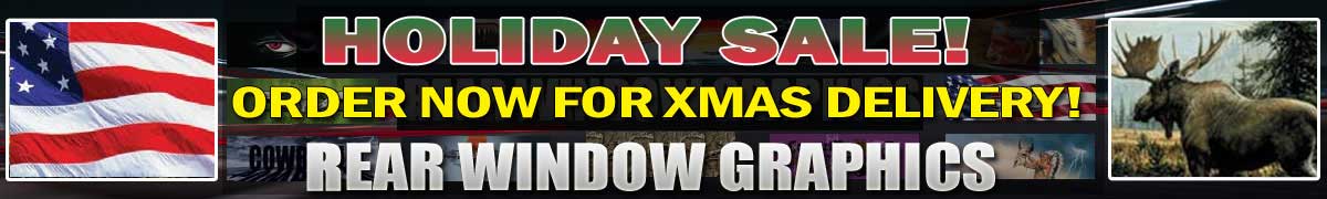 Rear Window Decals Holiday