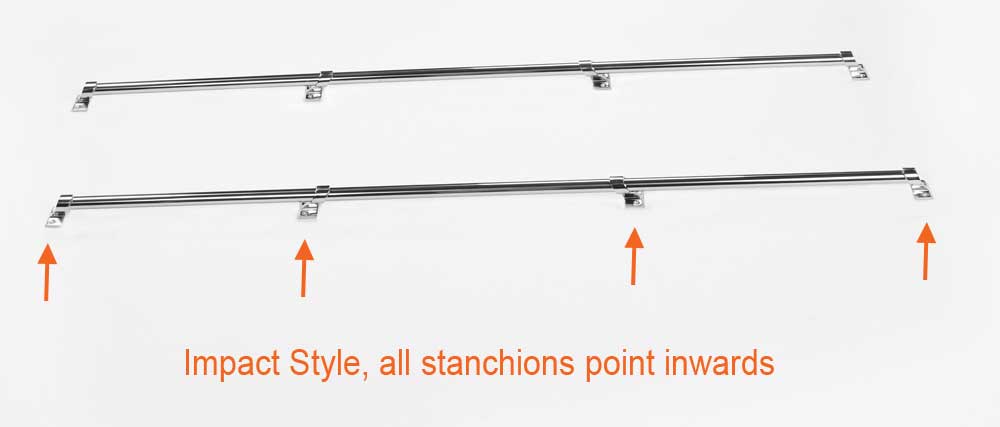 Mini-Tube Impact Stainless Steel Side Rails