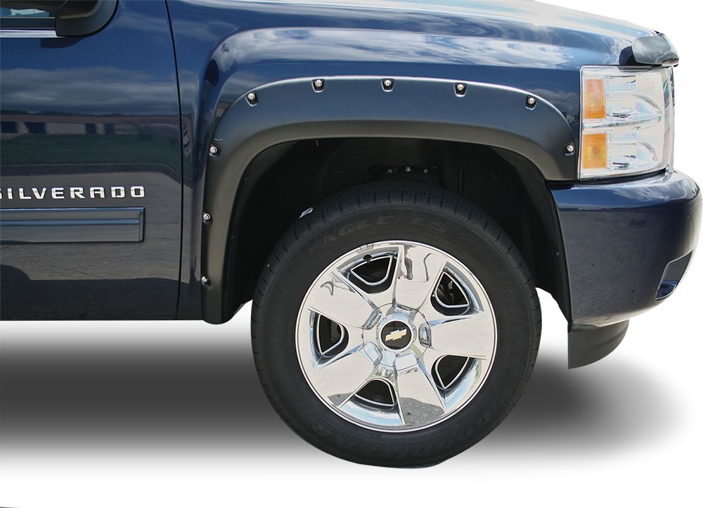 Pocket Style Fender Flares, Chevy Silverado 1500 5 Ft 8 in. Bed 2007 - 2013 - 4 Pcs.