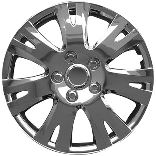 16" Universal Wheel Trims Hubcaps - 4-Pack, Sleek Pink QD Style, Durable Trim Rings For Steel Wheels