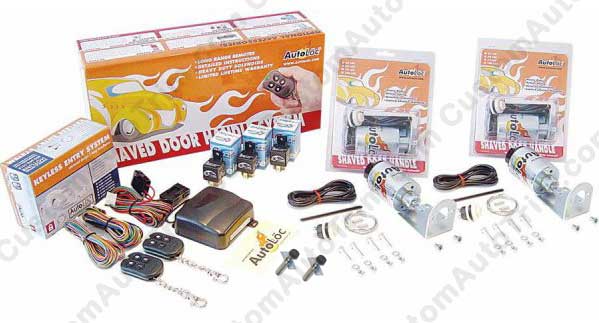 AutoLoc Shaved Door Kit w/ Poppers and Remotes for 2 Drs.