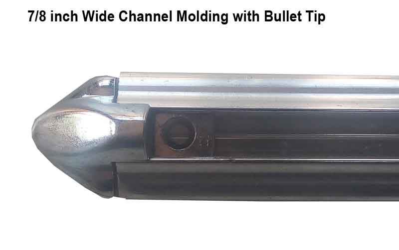 7/8 inch Aluminum Rivet-On Channel Molding.