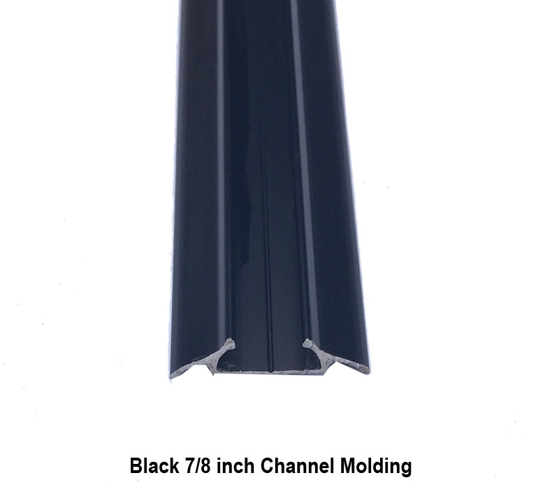 7/8 inch Aluminum Rivet-On Channel Molding.