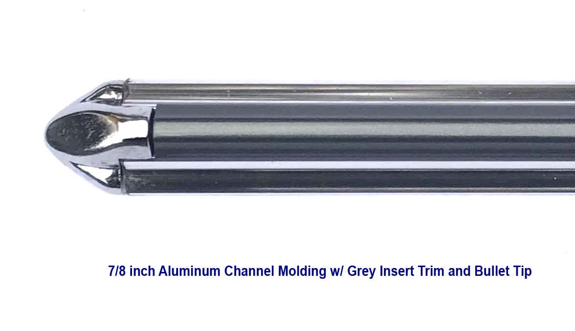 7/8 inch Aluminum Rivet-On Channel Molding.
