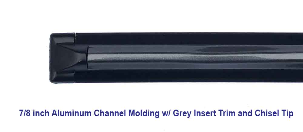 7/8 inch Aluminum Rivet-On Channel Molding.