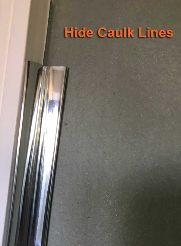 1 inch Flexible Inside and Outside Corner Molding and Ridge Line Molding, Chrome.