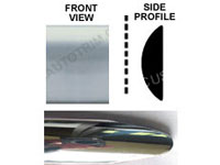 1 inch Universal Bumper Guard Protective Molding, Black or Chrome 8 Ft - 1 Pc.