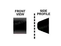 9/16 inch Black Trapezoid Style Body Side Molding