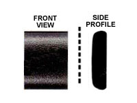 1 inch European Style Black Embossed or Smooth Matte Black Body Side Molding, Roll Stock.