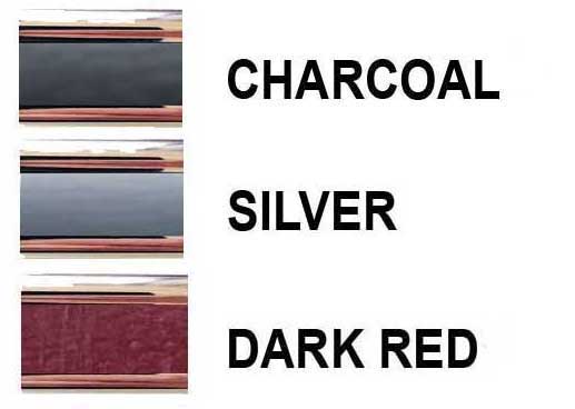 1 3/16 inch Chrome Edge w/ Color Center Body Side Molding w/ Pointed Ends - 2 Pc Set, 13 Ft each pc. 