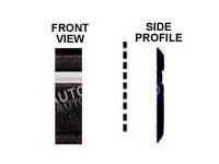 2 5/8 inch Chevy S-10 Style Body Side Molding Black w/Chrome 20 Ft Roll. 