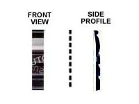 3 7/8 inch Chevy Silverado Style Body Side Molding Black w/ Chrome.