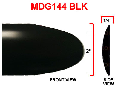 2 inch Sierra Style Body Side Molding with Pre-Finished Rounded Ends, Black - 2 Pc Set, 8 Ft each pc. 
