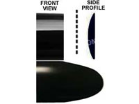 2 inch Sierra Style Body Side Molding with Pre-Finished Rounded Ends, Black - 2 Pc Set, 8 Ft each pc. 