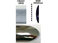 2 inch Sierra Style Body Side Molding with Pre-Finished Rounded Ends, Chrome - 2 Pc Set, 8 Ft each pc. 