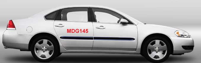 2 inch Universal Body Side Molding w/ Rounded Ends, Colors and is Paintable - 4 Pc Set (2 x 53 inch plus 2 x 42 inch pcs).