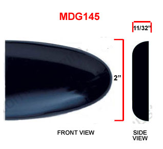 2 inch Universal Body Side Molding w/ Rounded Ends, Colors and is Paintable - 4 Pc Set (2 x 53 inch plus 2 x 42 inch pcs).