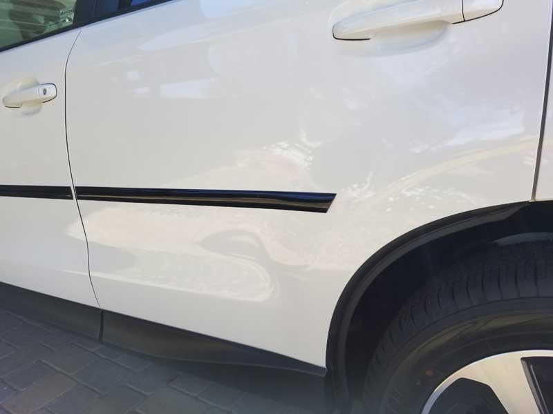 1 3/8 inch Universal Body Side Molding Gloss Finish.