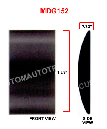 1 3/8 inch Universal Body Side Molding Gloss Finish.