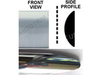 15/16 inch Rounded Body Side Molding Chrome w/ Tapered Ends -2 Pc Set, 8 Ft each Pc.