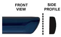 3/4 inch Nissan Factory Style Body Side Molding w/ Angled Ends in Colors.