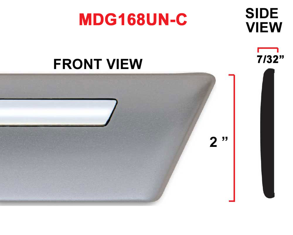 2 inch Universal Factory Style Body Side Molding w/ Chrome Strip and