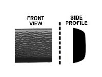 9/16 inch Low Profile Black Grain Embossed Body Side Molding 30 Ft Roll