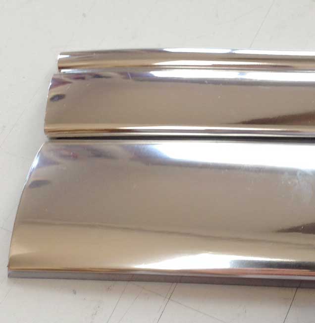 3 3/8 inch Universal Chrome Truck Body Side Molding Build-up Package - 3 Pc Set, 20 Ft Rolls.