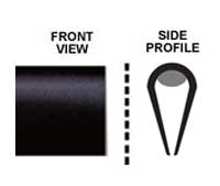 1/2 inch U Shaped Edge Trim Molding - Black Sold by the Roll.