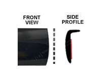 1 inch L Shaped Door Edge and Wheel Lip Molding - Black and Colors, Sold by the Roll.