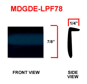 7/8 inch L Shaped Door Edge and Wheel Lip Molding - Black and Colors, Sold by the Roll.