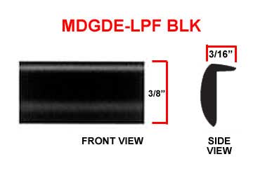3/8 inch L Shaped Door Edge Guards - Single Car Package 5 Ft Strip Black or White.