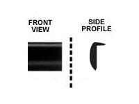 3/8 inch L Shaped Door Edge Guards - Single Car Package 5 Ft Strip Black or White.
