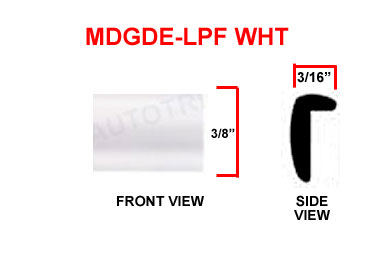 3/8 inch L Shaped Door Edge Molding - Sold by the Roll.