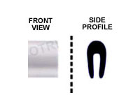 5/16 Inch U Shaped Door Edge Guards - Single Car Package 5 Ft Strip Black, Chrome or White.