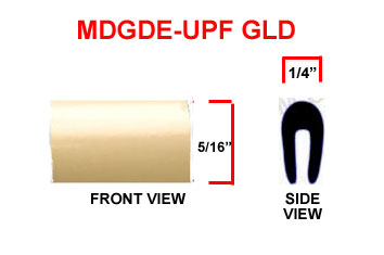 5/16 inch Large U Shaped Door Edge Molding - Black, Chrome, White or Gold Sold by the Roll.