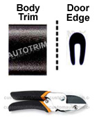 1 inch Body Side Molding and Door Edge Guards Package w/ Cutter - Black, Chrome, or White.