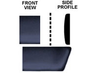 Ford Factory Style Body Side Molding w/ Angled Ends Available in Colors.