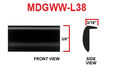 3/8 inch L Shaped Wheel Well Molding