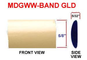 5/8 inch Band Flexible Trim and Wheel Well Molding Gold 30 Ft, 150 Ft or 400 Ft Rolls.