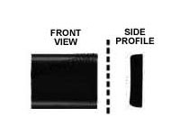 5/8 inch Dish Wheel Well Molding Black 20 Ft or 100 Ft Rolls.