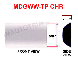 5/8 inch Trapezoid Wheel Well Molding Chrome 20 Ft or 50 Ft Rolls.