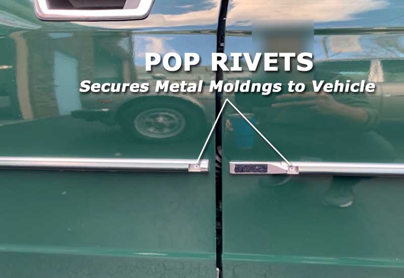 Pop Rivets for Metal Channel Moldings