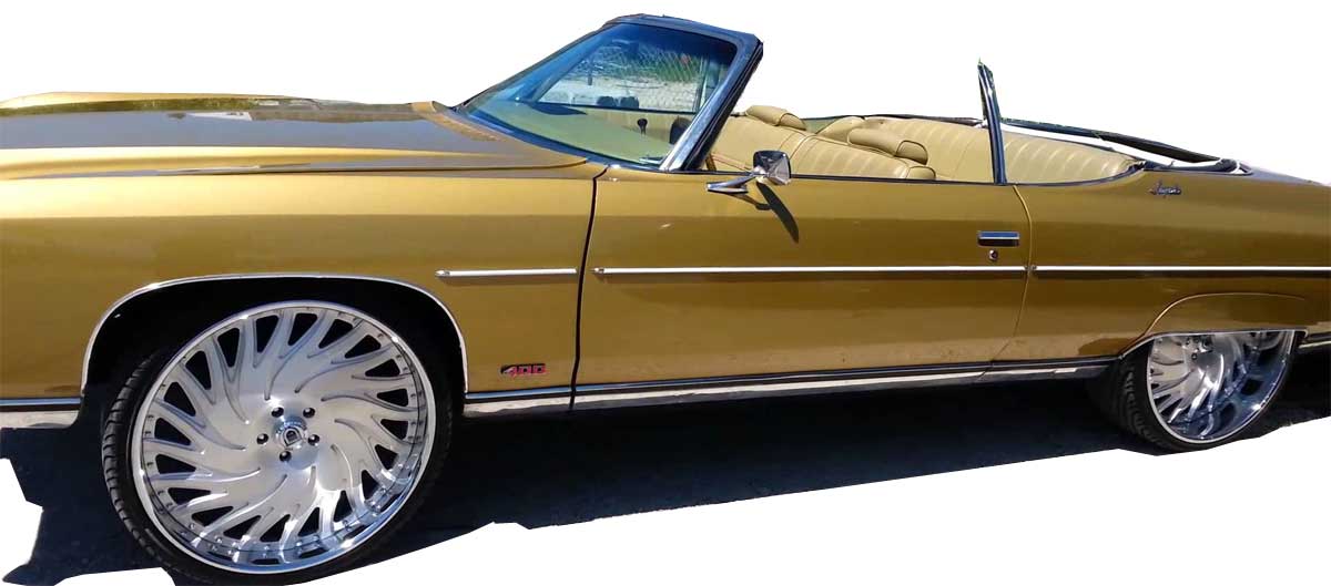 5/8 inch Beltline Molding Pkg for Impala, Caprice and Large Luxury Cars - Short Front Fender
