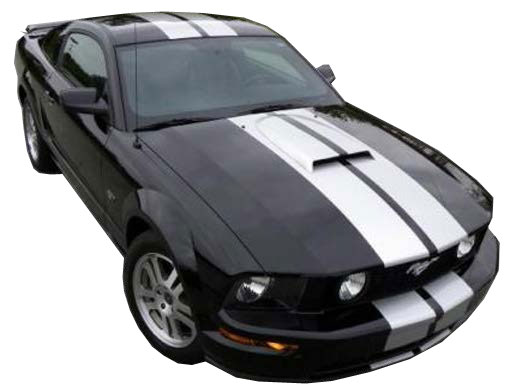 2005-2009 Mustang Racing Stripes Kit (10/1).