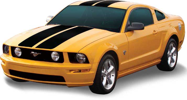 2005-2009 Mustang Racing Stripes Kit (10/1.5).