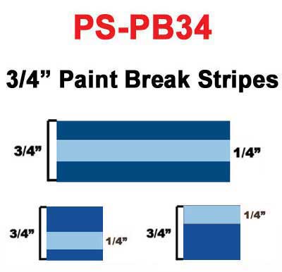 3/4 inch Paint Break Stripes