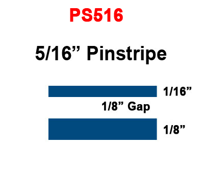 5/16 inch Double Line, Single Color Pinstripe Tape